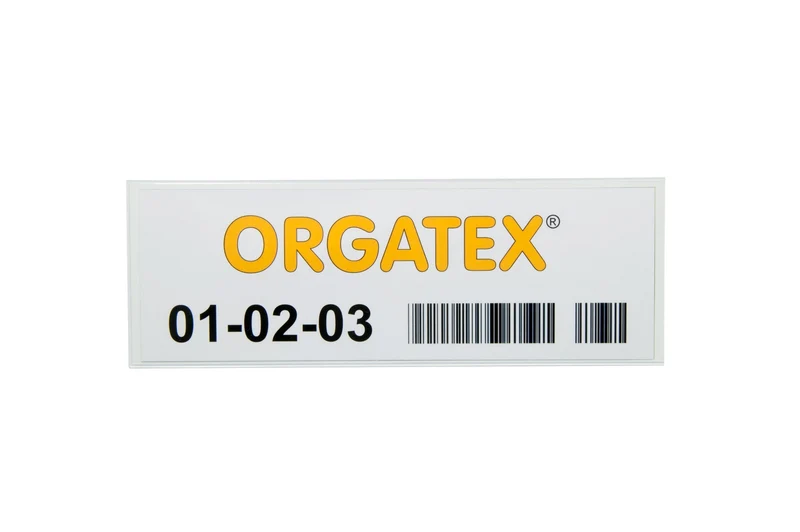 KAN-Label Etikettenhülle / Kanban-Hülle 1/3 DIN A4, Weiß, 50 St. / Pack.