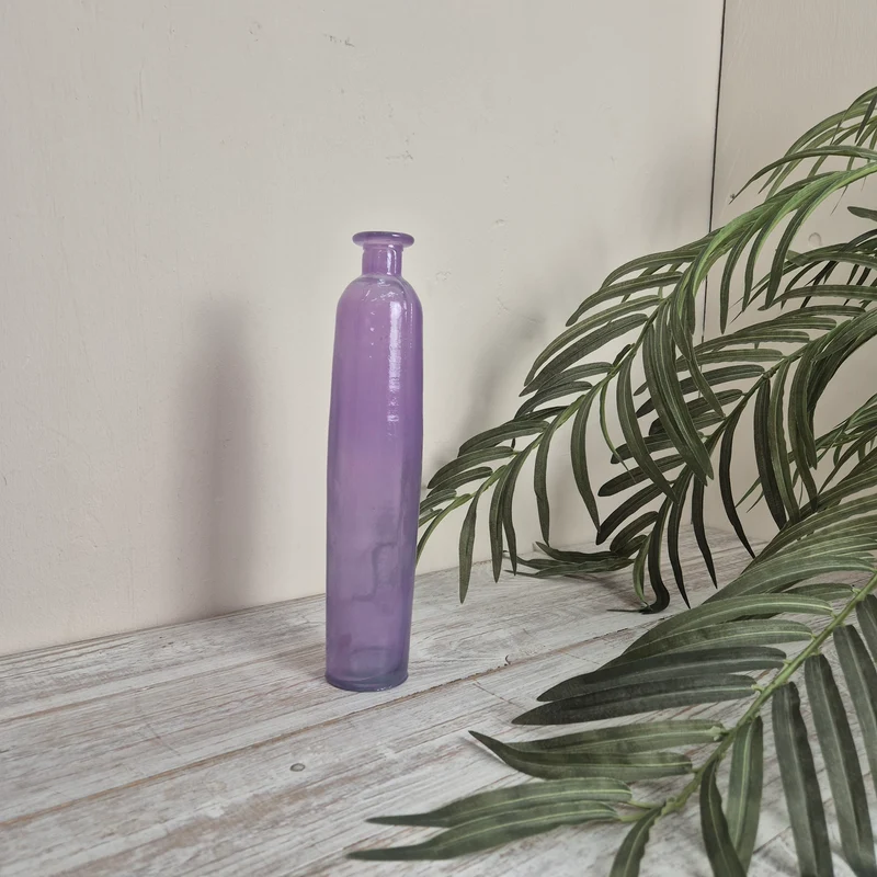 Flasche Tossa Glasvase Lila Glas Schlicht Vase Deko
