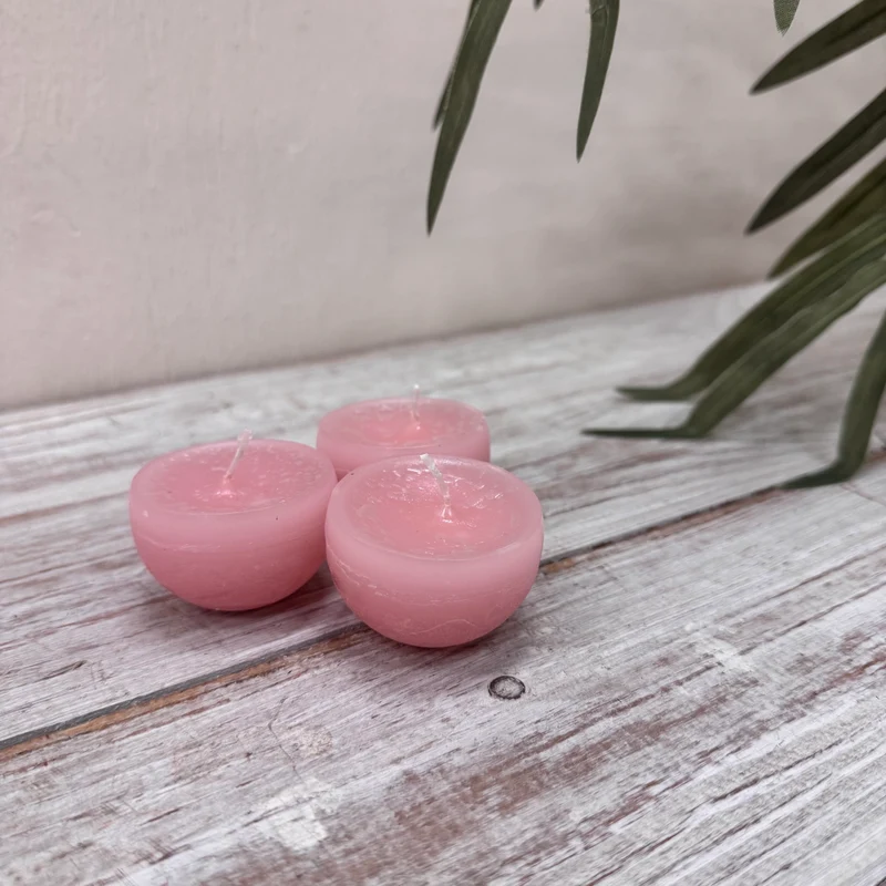 Countryfield Schwimmkerze Bollie rosa 5 cm 3er Set Deko