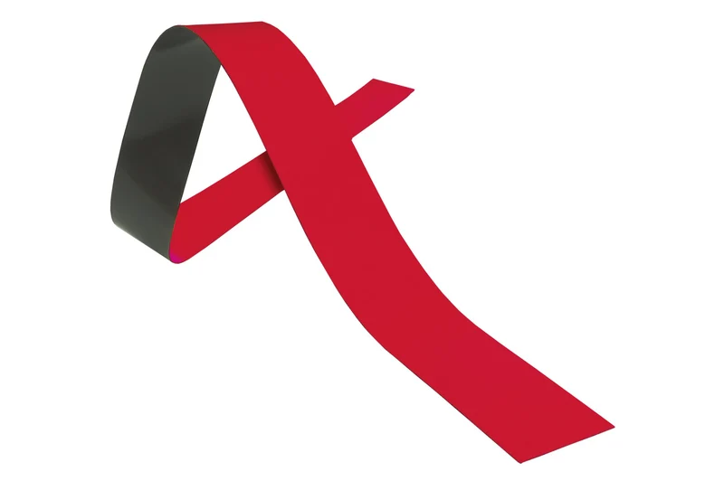 Lager-Schild Band, magnetisch 50 x 600mm, Rot, 10 St. / Pack.