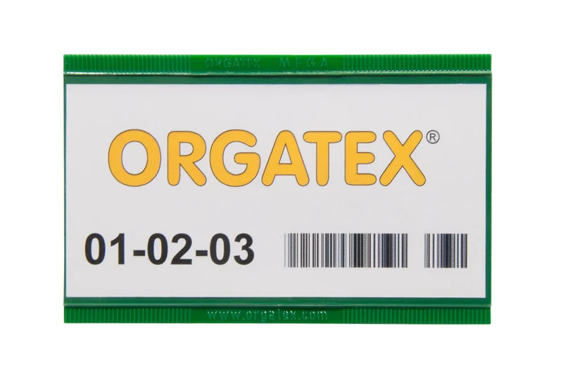 Etikettenträger-Schild MEGA, selbstklebend, 80 x 300mm, Grün, 25 St. / Pack.