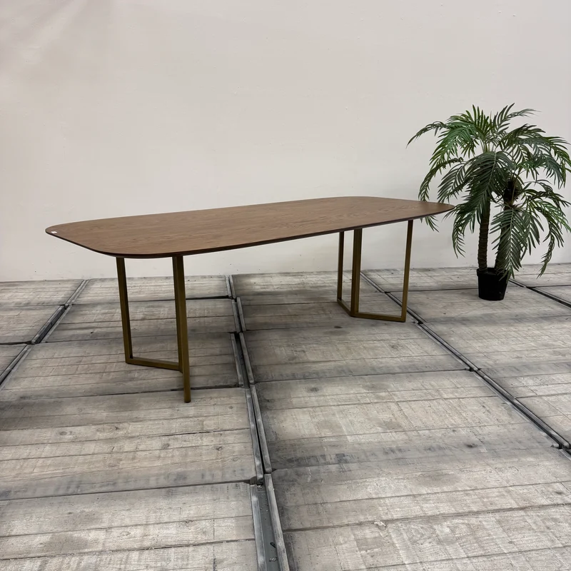 Mace Esstisch Eiche 240cm Massivholz Oval Gold Tisch