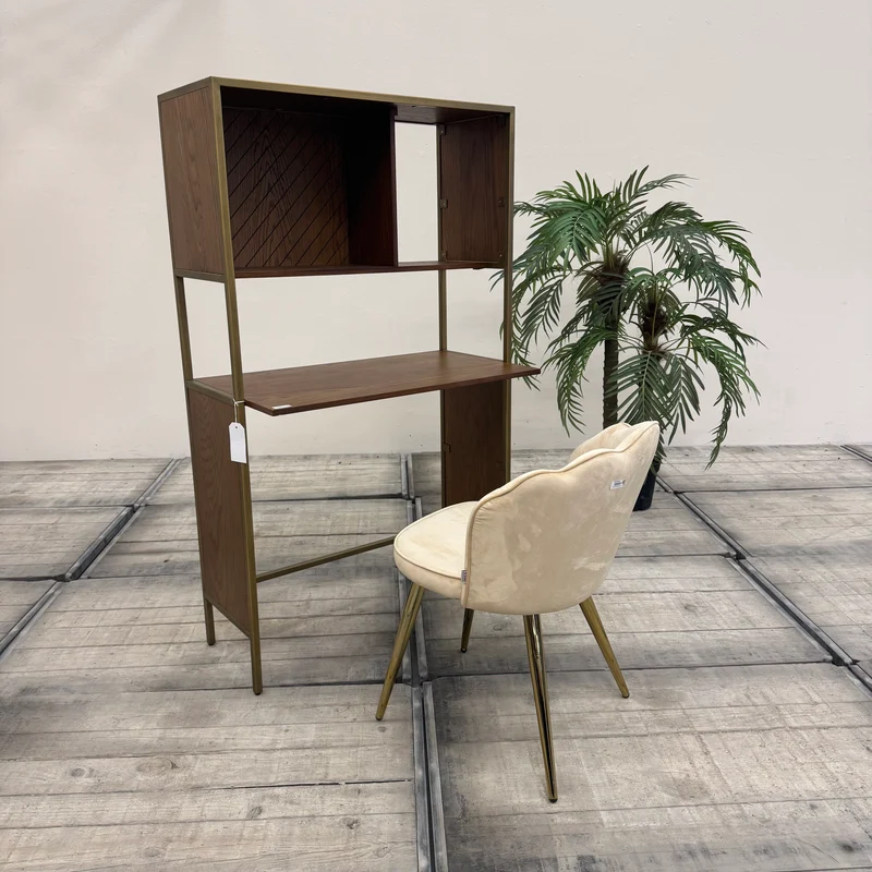 Mace Design Eiche Massivholz Schreibtisch Sekretär Golden Tisch