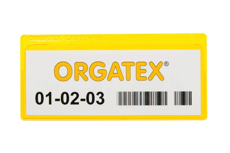 LabelPlus Etikettenträger, Magnetstreifen 80 x 160mm, Gelb, 2 Magnetstreifen, 50 St. / Pack.