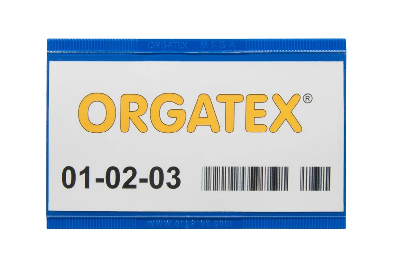 Etikettenträger-Schild MEGA, selbstklebend, 80 x 200mm, Blau, 50 St. / Pack.