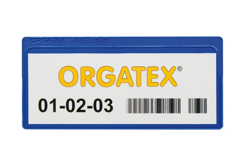 LabelPlus Etikettenträger, selbstklebend 80 x 160mm, Blau, 50 St. / Pack.