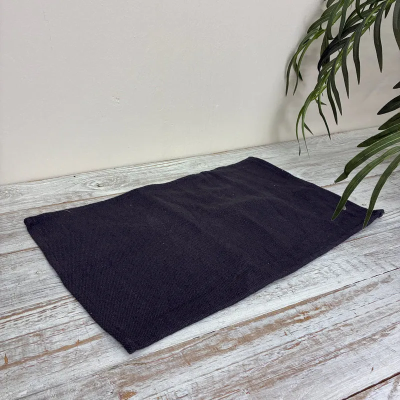 Platzdeckchen Baumwolle Grau 45x30 Neuware Deko Textilien