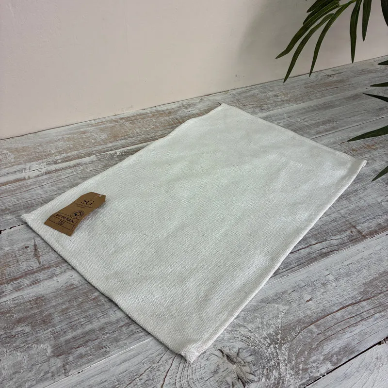 Platzdeckchen Baumwolle Weiß 45x30 Neuware Deko
