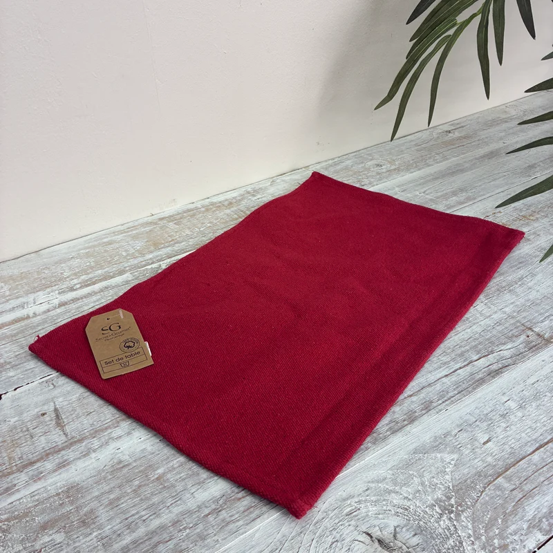 Platzdeckchen Baumwolle rot 45x30 Neuware Deko Textilien