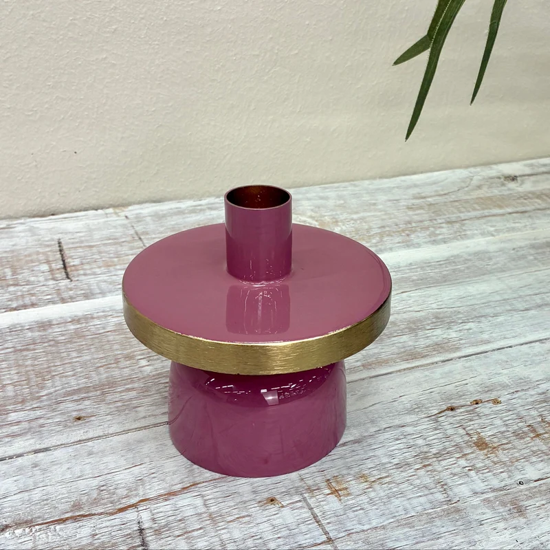 Countryfield Kerzenhalter Rosa Gold Deko Kerzenständer Modern