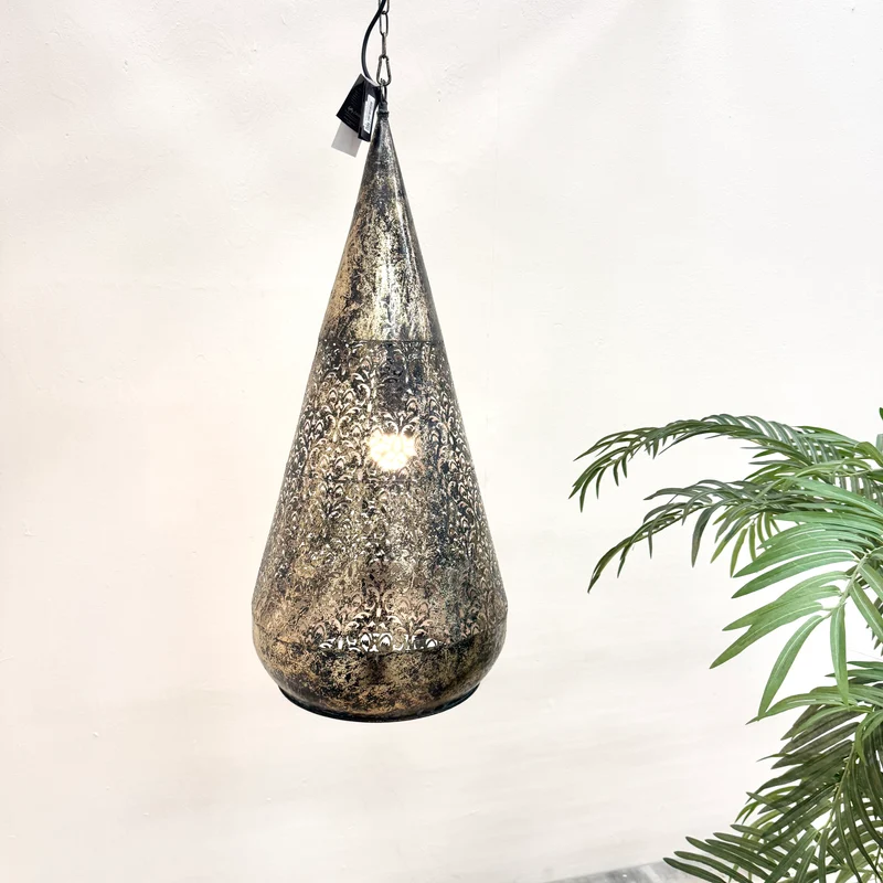 PTMD Moxie Lampe gold Metall Pendelleuchte Deckenlampe