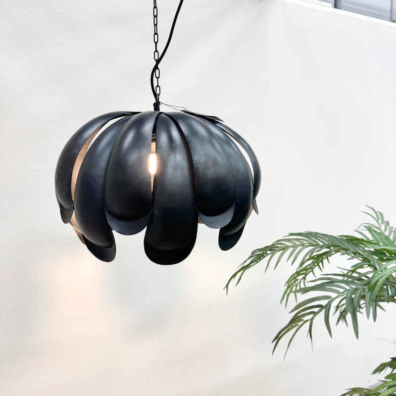 PTMD Ferna Deckenlampe schwarz Metall Lampe Design