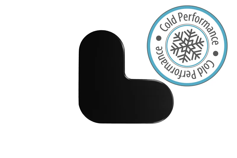 LongLife Rounded CP - Bodenmarkierung L-Winkel, selbstklebend 90mm, Schwarz, 50 St. / Pack.