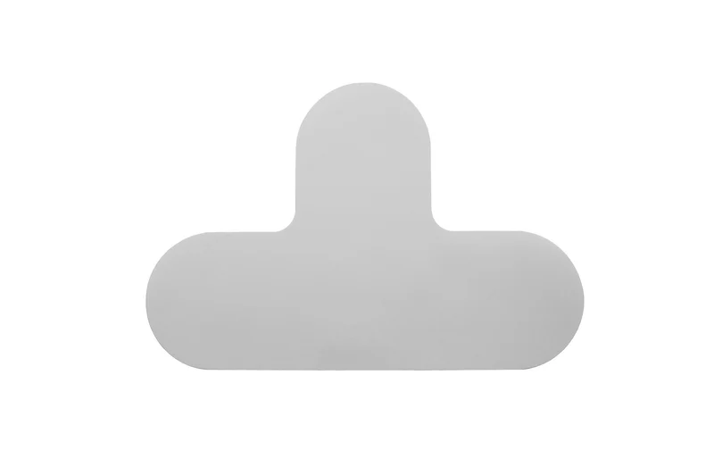 LongLife Rounded - Bodenmarkierung T-Stück, selbstklebend 90mm, Hellgrau, 50 St. / Pack.
