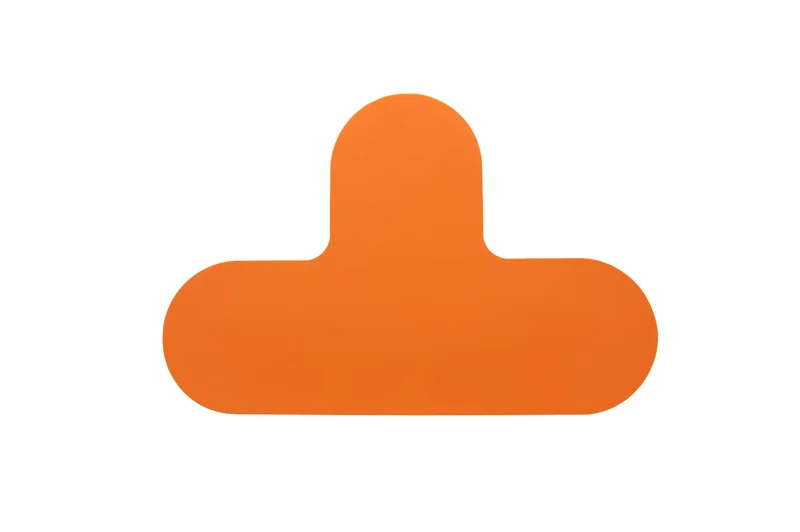 LongLife Rounded - Bodenmarkierung T-Stück, selbstklebend 90mm, Orange, 50 St. / Pack.