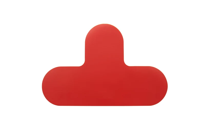 LongLife Rounded - Bodenmarkierung T-Stück, selbstklebend 90mm, Rot, 50 St. / Pack.
