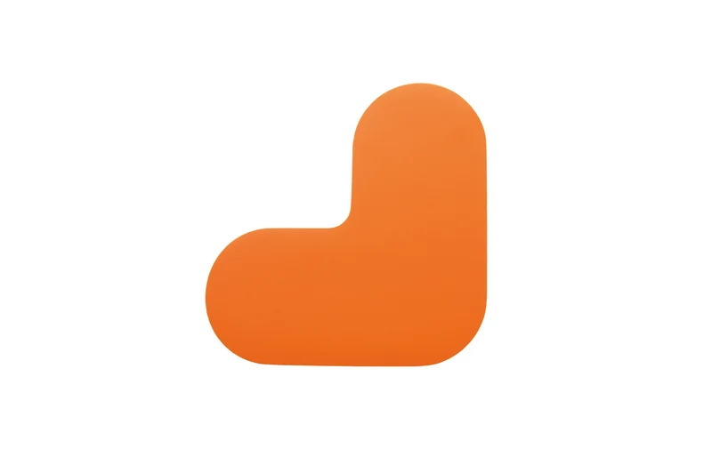 LongLife Rounded - Bodenmarkierung L-Winkel, selbstklebend 90mm, Orange, 50 St. / Pack.