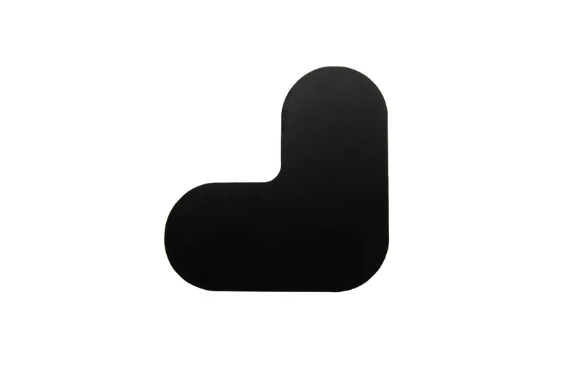 LongLife Rounded - Bodenmarkierung L-Winkel, selbstklebend 90mm, Schwarz, 50 St. / Pack.