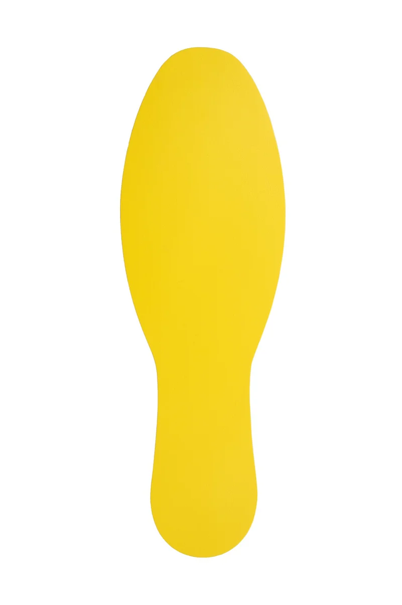 LongLife - Bodenmarkierung Fuß, selbstklebend 280 x 90mm, Gelb, 50 St. / Pack.