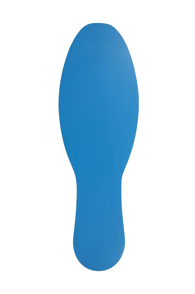 LongLife - Bodenmarkierung Fuß, selbstklebend 280 x 90mm, Hellblau, 50 St. / Pack.