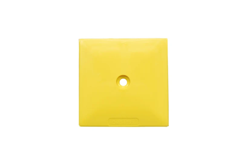 LongLife Modul - Bodenmarkierung Quadrat, selbstklebend, zum Verschrauben 75 x 75mm, Gelb, 50 St. / Pack.