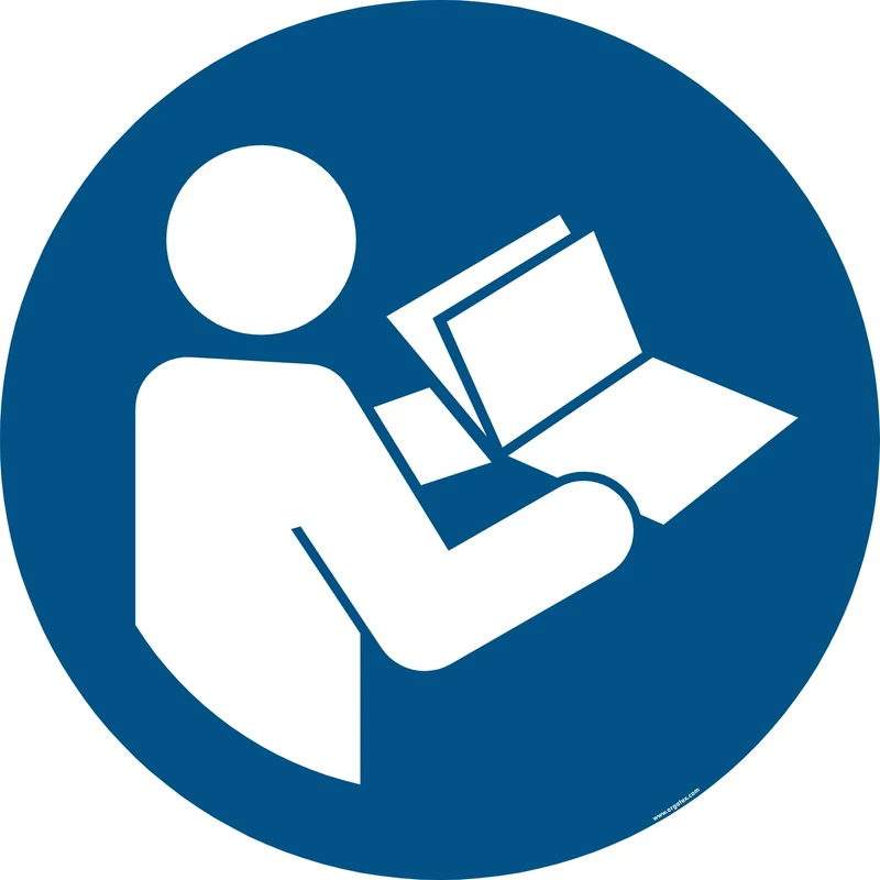 LongLife Schild - Bodenmarkierung Bodenkennzeichnungsschild, selbstklebend 600mm (Ø), Anleitung beachten