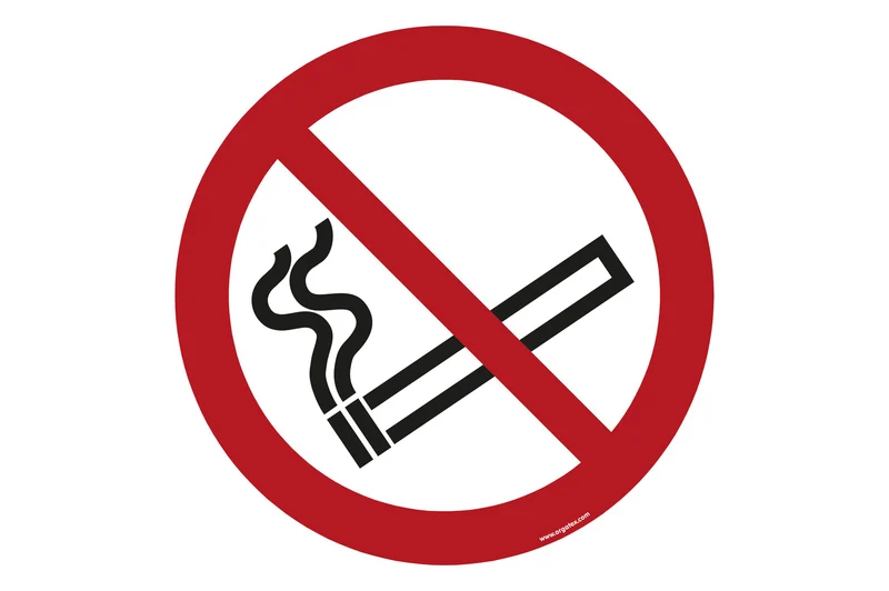 LongLife Schild - Bodenmarkierung Bodenkennzeichnungsschild, selbstklebend 600mm (Ø), Rauchen verboten