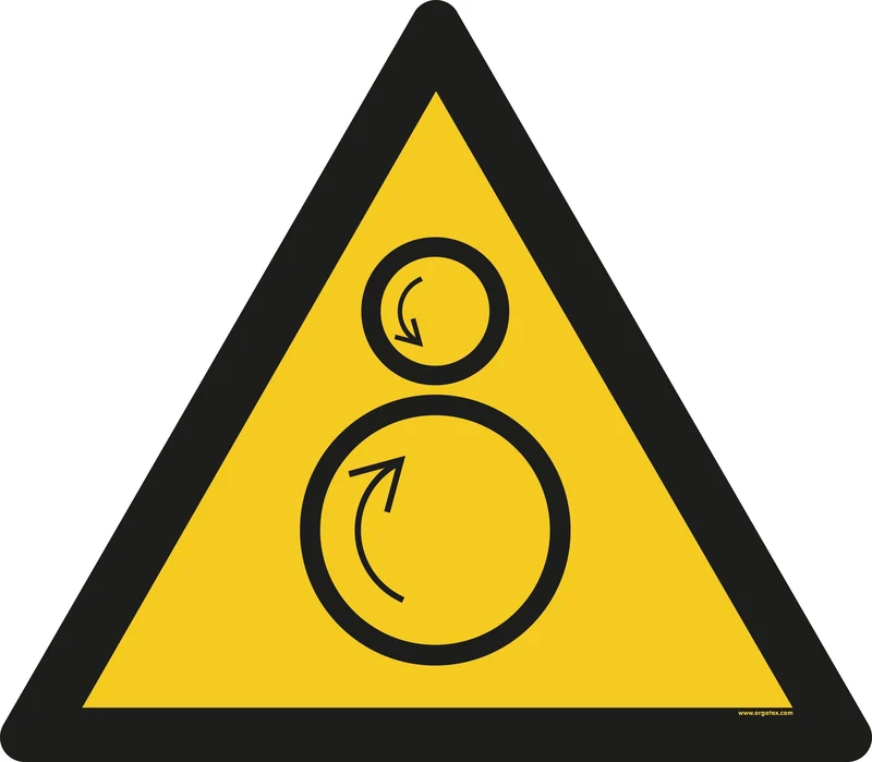 LongLife Schild - Bodenmarkierung Bodenkennzeichnungsschild, selbstklebend 600mm (Ø), Warnung vor gegenläufigen Rollen