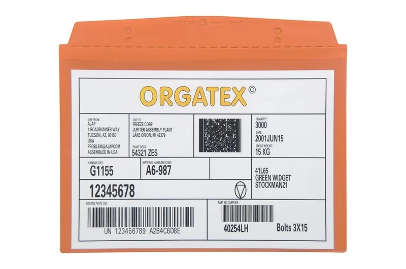 Sichttasche, magnetisch DIN A5 quer mit 1 Magnetstreifen, Orange, 10 St. / Pack.