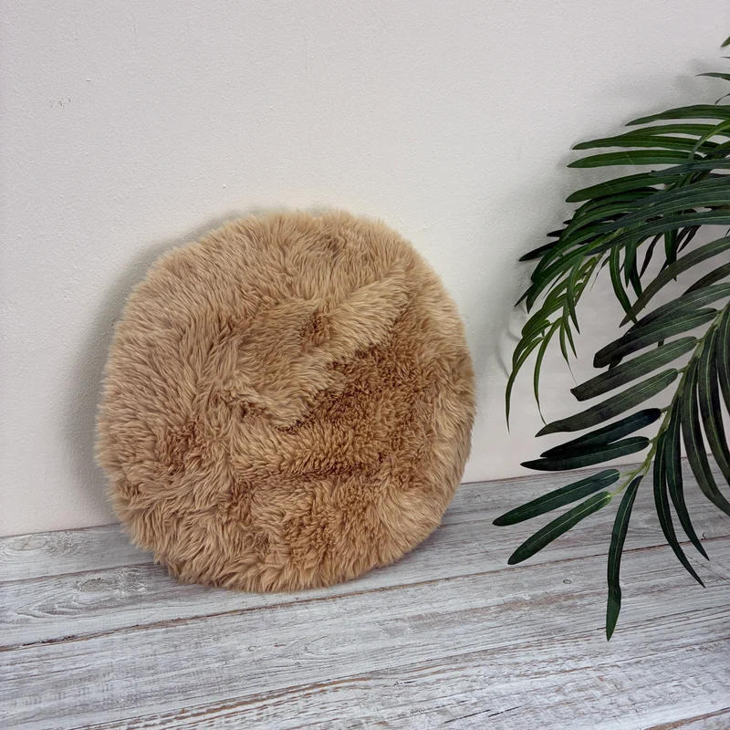Unique Living Kissen Flauschig Hellbraun 40x40 Neu Dekokissen