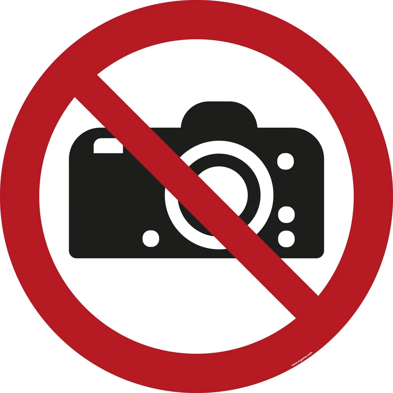 LongLife Schild - Bodenmarkierung Bodenkennzeichnungsschild, selbstklebend 600mm (Ø), Fotografieren verboten