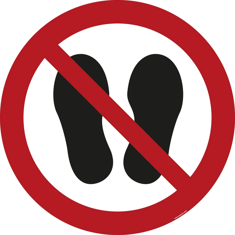 LongLife Schild - Bodenmarkierung Bodenkennzeichnungsschild, selbstklebend 600mm (Ø), Betreten der Fläche verboten