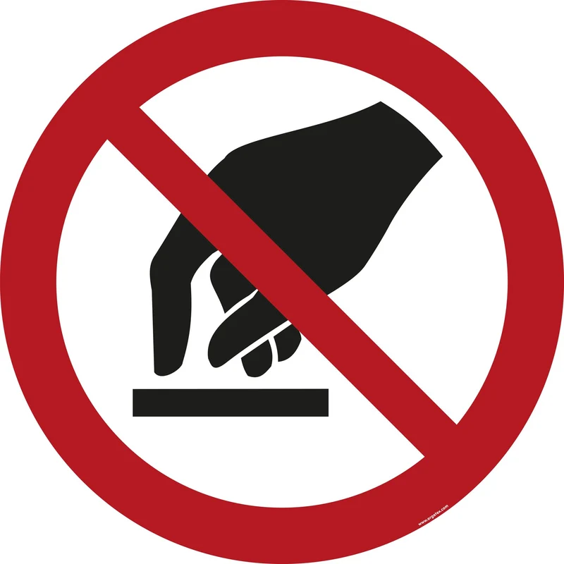 LongLife Schild - Bodenmarkierung Bodenkennzeichnungsschild, selbstklebend 600mm (Ø), Berühren verboten