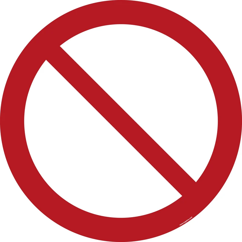 LongLife Schild - Bodenmarkierung Bodenkennzeichnungsschild, selbstklebend 600mm (Ø), Allgemeines Verbot