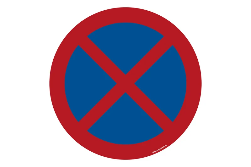 LongLife Schild - Bodenmarkierung Bodenkennzeichnungsschild, selbstklebend 600mm (Ø), Halteverbot