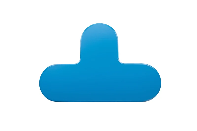 LongLife Rounded HD - Bodenmarkierung T-Stück, selbstklebend 90mm, Hellblau, 20 St. / Pack.