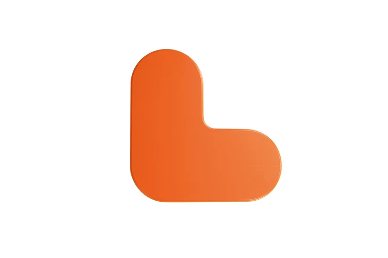 LongLife Rounded HD - Bodenmarkierung L-Winkel, selbstklebend 90mm, Orange, 20 St. / Pack.
