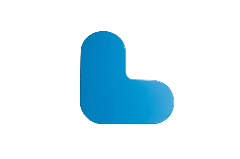 LongLife Rounded HD - Bodenmarkierung L-Winkel, selbstklebend 90mm, Hellblau, 20 St. / Pack.