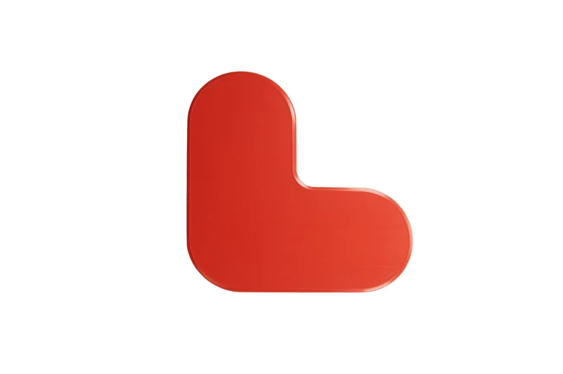 LongLife Rounded HD - Bodenmarkierung L-Winkel, selbstklebend 90mm, Rot, 20 St. / Pack.