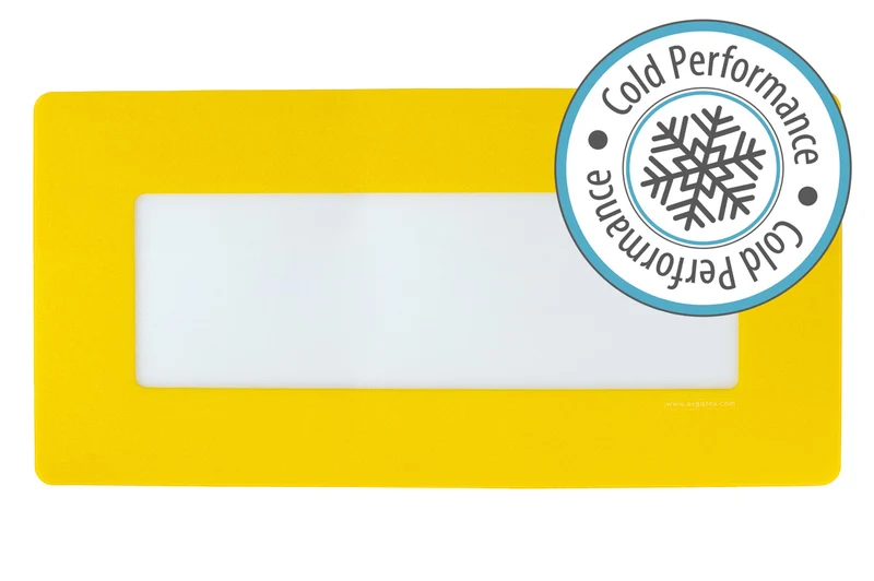 LongLife Klarsicht CP - Bodenmarkierung Bodenfenster, selbstklebend 1/2 DIN A4, Gelb, 10 St. / Pack.