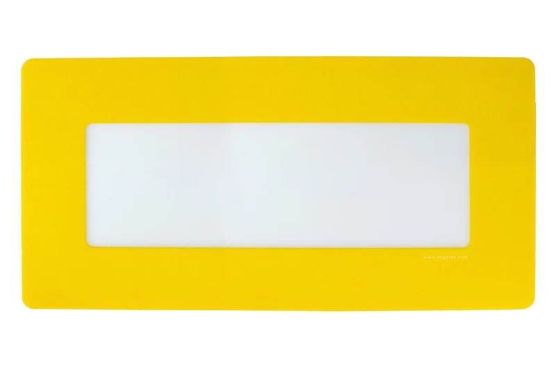 LongLife Klarsicht - Bodenmarkierung Bodenfenster, selbstklebend 1/2 DIN A4, Gelb, 10 St. / Pack.