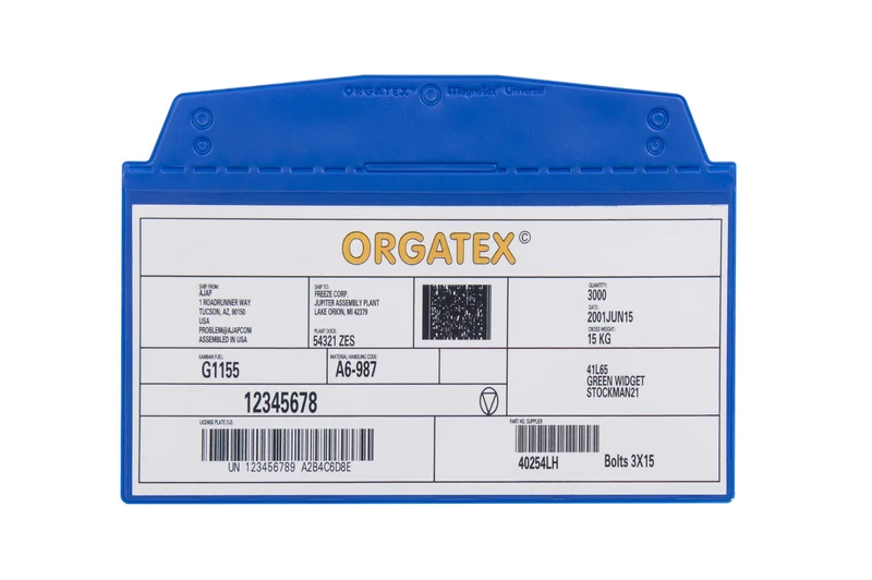 Sichttasche Beleghalter, magnetisch, 1/3 DIN A4, Blau, 10 St. / Pack.