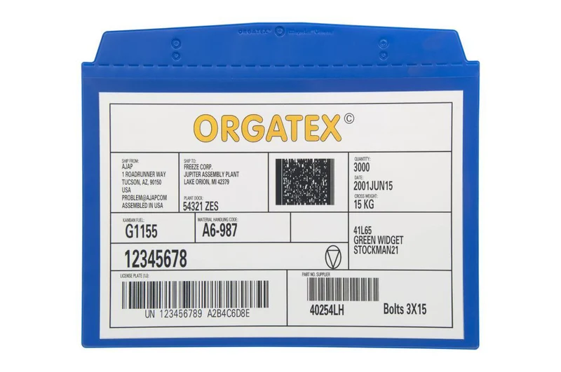 Sichttasche Beleghalter, magnetisch, DIN A6 quer, Blau, 2 Magnetstreifen, 10 St. / Pack.
