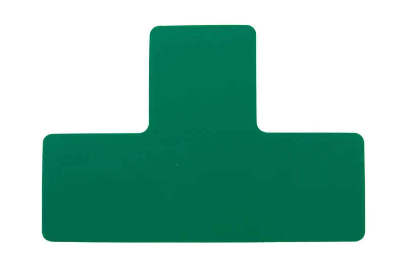 LongLife - Bodenmarkierung T-Stück, selbstklebend 75mm, Grün, 50 St. / Pack.