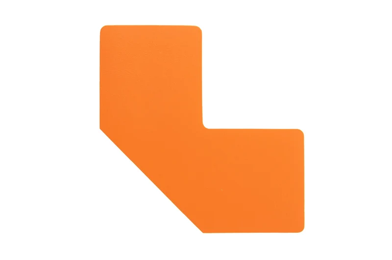 LongLife - Bodenmarkierung L-Winkel, selbstklebend 75mm, Orange, 50 St. / Pack.