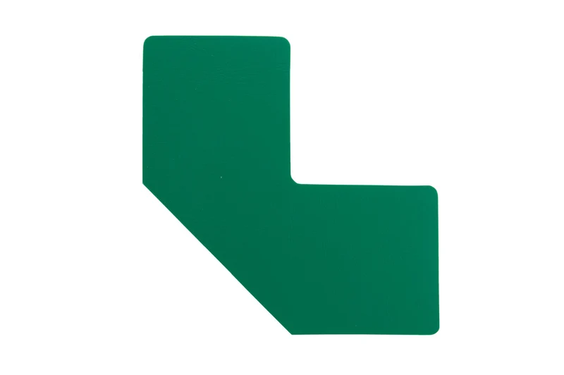 LongLife - Bodenmarkierung L-Winkel, selbstklebend 75mm, Grün, 50 St. / Pack.