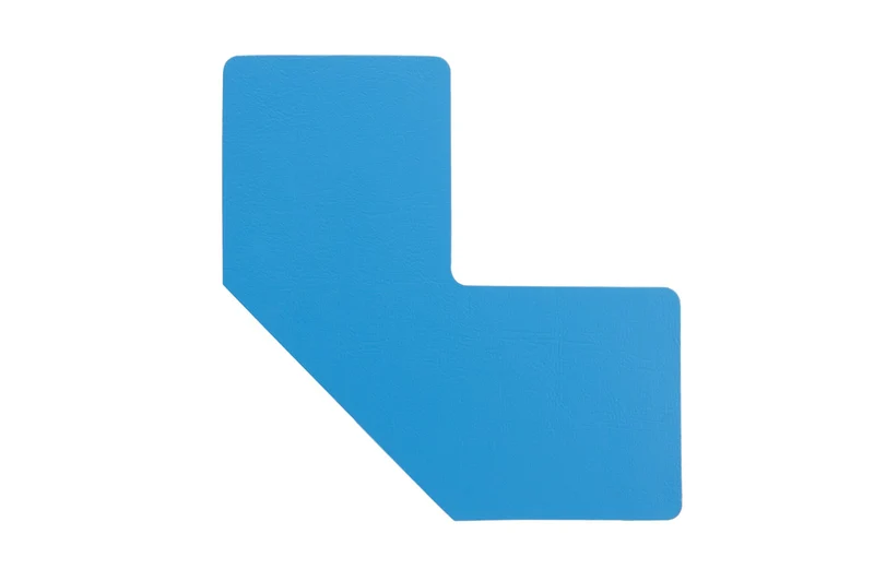 LongLife - Bodenmarkierung L-Winkel, selbstklebend 75mm, Hellblau, 50 St. / Pack.