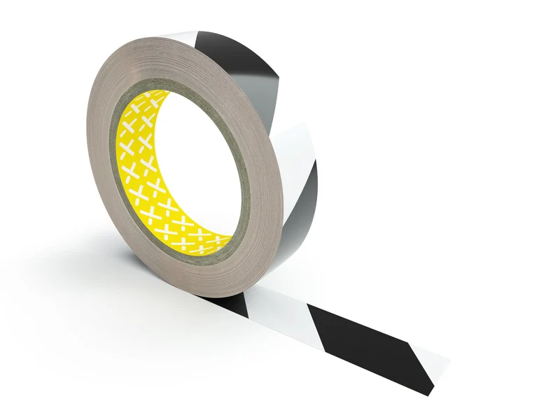 Vector Bodenmarkierung Bandware, selbstklebend, 50mm, Schwarz-weiß