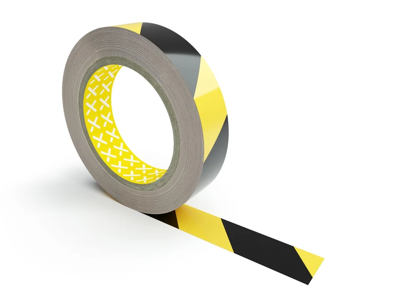 Vector Bodenmarkierung Bandware, selbstklebend, 50mm, Schwarz-gelb