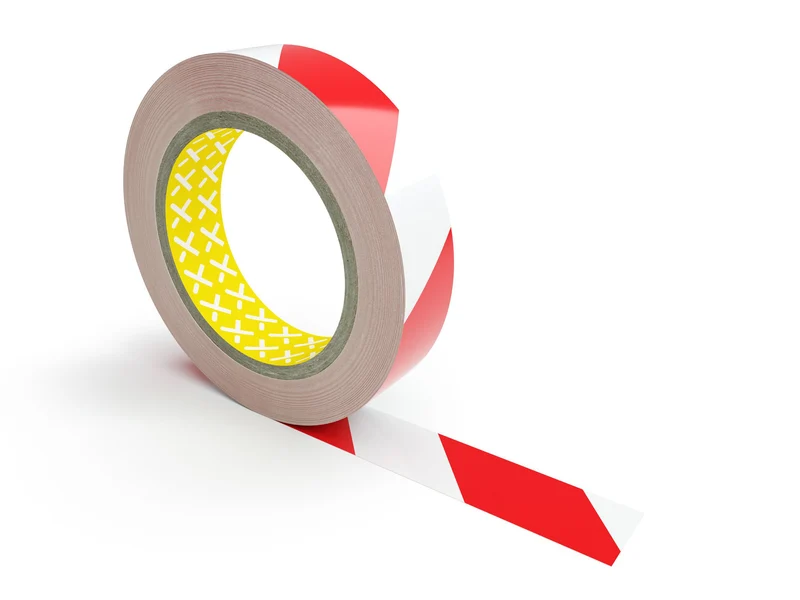Vector Bodenmarkierung Bandware, selbstklebend, 50mm, Rot-weiß